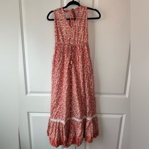 Poupette St. Barth Carine Floral Halter Maxi Dress (Size XS)